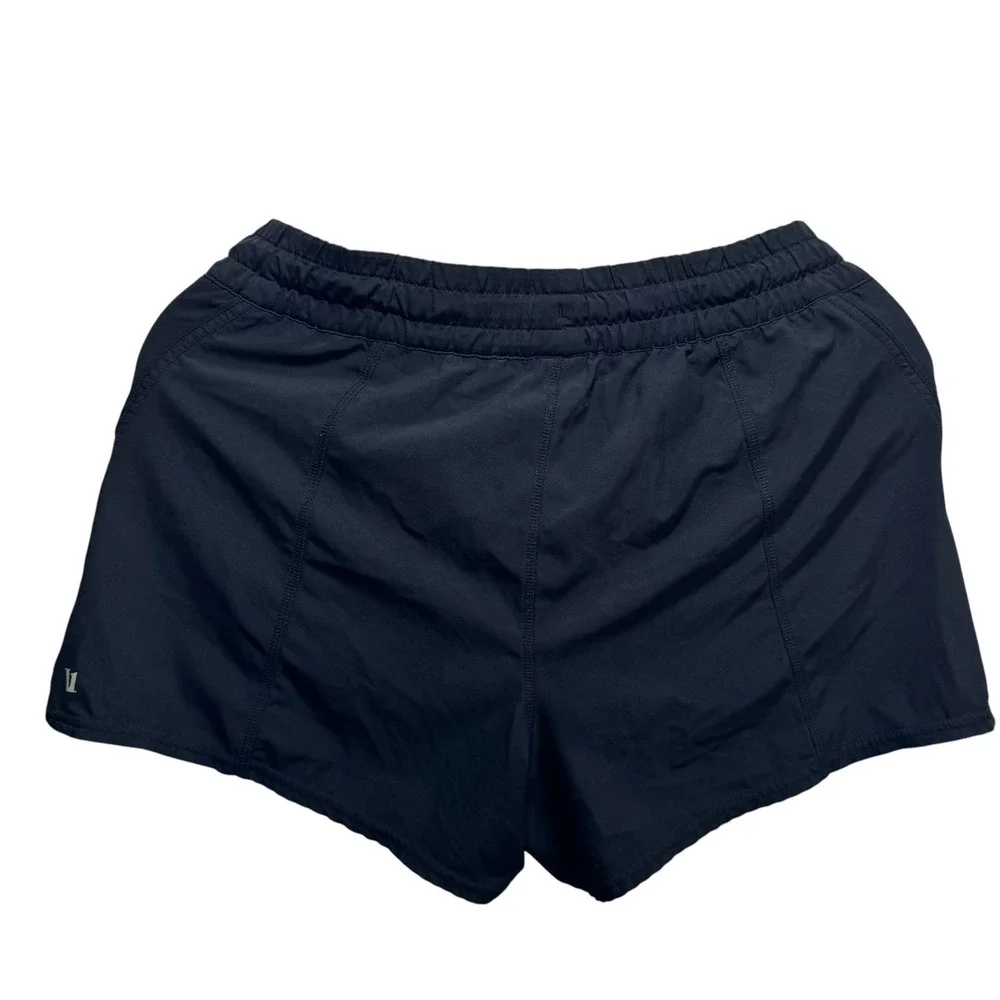 Vuori Clementine 2.0 Performance Active Running Shorts Women Black Drawstring L